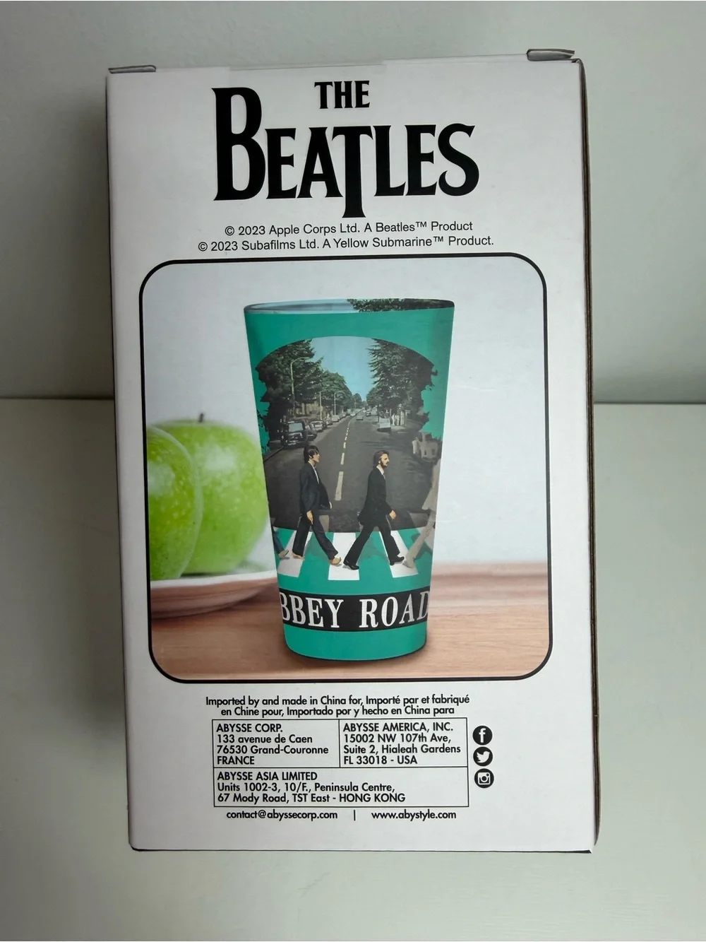The Beatles Glass 14oz Abbey Road